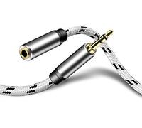SNANSHI Cable largo de extensión para auriculares de 15 m, 3.5 mm, cable de extensión de audio estéreo, cable de extensión auxiliar trenzado de nailon compatible con auriculares y tabletas
