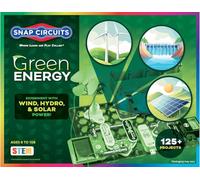 Snap Circuits Green Energy SCG-225 | Más de 125 Proyectos Stem | Manual de Proyecto a Todo Color | 45 Piezas | Juguete Educativo Stem para niños 8+