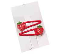 Snap Hair Clip Cartoon 3D Strawberry Hairpin For Kids Fruit Resin Cute Barrettes Fashion Styling Accessories Cartoon Fruit Snap Clips