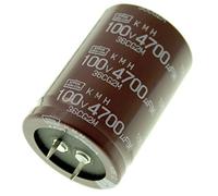 Snap-In Elko Condensador 4700µF 100V | Condensador electrolítico hasta una temperatura de 105°C | 35x50mm | 4700uF EKMH101VNN472MA50S United Chemi-Con