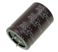 Snap-In Elko Condensador 470µF 450V | Condensador electrolítico hasta una temperatura de 85°C | 35x50mm | 470uF EKMH451VNN471MA50W United Chemi-Con