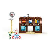Snap & Switch Spongebob SquarePants Krusty Krab Set - Conjunto de juguetes edificable con icnicos restaurante y figuras de SpongeBob para juego crea