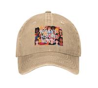 Snapback Cap Mes De La Historia De La Mujer (Marzo) Mes Nacional De La Historia De La Mujer Unisex Gorras Vaquera Ajustable Gorra Trucker Transpirable Gorra De Béisbol para Senderismo Running
