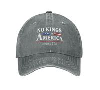 Snapback Cap No Hay Reyes En América Desde 1776. Resiste El Fascismo. Salva La Democracia. Hombre Mujer Gorras Vaquera Protección Solar Sombrero Protección UV Gorras Hip Hop para Golf Deporte