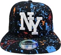 Snapback USA Cap Teenie Gorra Basecap Gorra Trucker Cappy Sport NY Teenie Graphiti Style, Black Graffiti Blue, Talla única