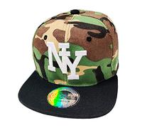 Snapback USA Cap Teenie Gorra Basecap Gorra Trucker Cappy Sport NY Teenie Graphiti Style, Camo Negro, Talla única
