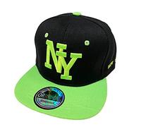 Snapback USA Cap Teenie Gorra Basecap Gorra Trucker Cappy Sport NY Teenie Graphiti Style, negro y verde, Talla única