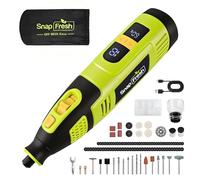 SnapFresh Herramienta Rotativa Inalámbrica 12V con Pantalla Digital, Multiherramienta con 32 Velocidades Ajustables (5000-32000 RPM), Kit Profesional con 111 Accesorios, Cargador Rápido y Maletín