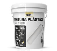 Snappy blue [13L] Pintura Plastica Blanca Interior Lavable de aspecto Mate, para Múltiples Superficies con Alta Transpirabilidad, Pintura Pared (13L)