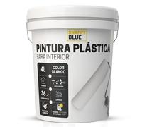 Snappy blue [4L] Pintura Blanca Interior Lavable de aspecto Mate, Pintura Plastica Blanca Interior para Múltiples Superficies con Alta Transpirabilidad, Pintura Pared (4L)