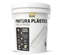Snappy blue [8L] Pintura Blanca Interior Lavable de aspecto Mate, Pintura Plastica Blanca Interior para Múltiples Superficies con Alta Transpirabilidad, Pintura Pared (8L)