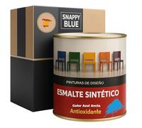 Snappy blue Esmalte Antioxidante Brillante Secado Rápido AZUL ANCLA 750ML, Esmalte directo sobre óxido Interior Exterior Protege Hierro Madera Metal de Alta Adherencia Fácil Aplicación