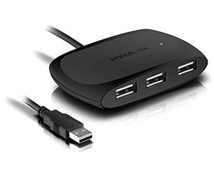 SNAPPY USB Hub, 4-Port, USB 2.0, Active, Black