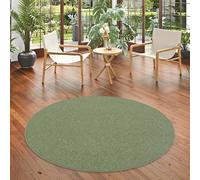 Snapstyle Alfombra Bouclé Alma Verde Mezclado Redonda, Fácil de Cuidar y Resistente, Ideal para Salón y Dormitorio, Alfombra Moderna Shaggy