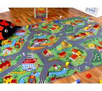 Snapstyle Alfombra Carretera Infantil de Juegos - Pueblo pequeño - Verde - 17 tamaños