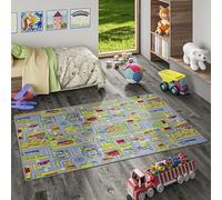 Snapstyle Alfombra Infantil de Juego Aventura Multicolor - Alfombra Carretera con Diseño de Ciudad y Calles - Alfombra para Coches Habitación Infantil