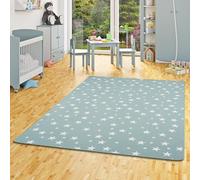 Snapstyle Alfombra Infantil y de Juego con diseño de Estrellas - Verde Menta - 17 tamaños