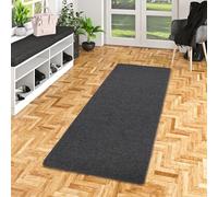 Snapstyle Strong - Alfombra de Terciopelo de Corredor - Negra Gris - 9 tamaños