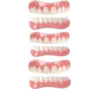Snapting Dientes Con Los Que Puedes Comer Dientes Postizos Moldeables Gel De Sílice Ajustado Calcomanías De Dientes Perfectas Alternativa De Blanqueamiento Proteger Dientes,01,3PCS