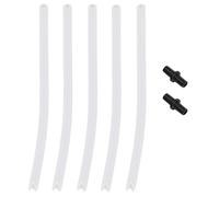 Snapworld-Kaffee Juego de manguera de leche + conector compatible con Saeco Tchibo Cafissimo Latte para recipiente de leche, jarra Ad: Ø 6,00 mm | ID: Ø 3,00 mm (5 x 18,5 cm cada uno con protección