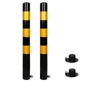 Snaweo Bolardo De Seguridad De Acero Desmontables, Barrera De Seguridad para Entrada De Vehículos, Bolardos De Seguridad, Barrera De Estacionamiento(75CM 2pcs)