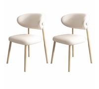 Snaweo Juego de Sillas de Cocina Tapizadas de Madera Sin Brazos, con Respaldo Curvo, for Que no te Canses DespuéS de Sentarte, Sillas de Comedor de Piel SintéTica, FáCiles de Instalar.(Color7,2PCS)