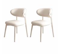 Snaweo Juego de Sillas de Cocina Tapizadas de Madera Sin Brazos, con Respaldo Curvo, for Que no te Canses DespuéS de Sentarte, Sillas de Comedor de Piel SintéTica, FáCiles de Instalar.(Color9,2PCS)