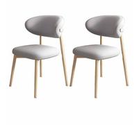 Snaweo Juego de Sillas de Cocina Tapizadas de Madera Sin Brazos, con Respaldo Curvo, for Que no te Canses DespuéS de Sentarte, Sillas de Comedor de Piel SintéTica, FáCiles de Instalar.(Color8,2PCS)