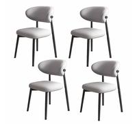 Snaweo Juego de Sillas de Cocina Tapizadas de Madera Sin Brazos, con Respaldo Curvo, for Que no te Canses DespuéS de Sentarte, Sillas de Comedor de Piel SintéTica, FáCiles de Instalar.(Color3,4PCS)