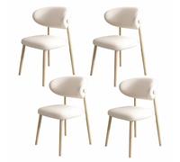 Snaweo Juego de Sillas de Cocina Tapizadas de Madera Sin Brazos, con Respaldo Curvo, for Que no te Canses DespuéS de Sentarte, Sillas de Comedor de Piel SintéTica, FáCiles de Instalar.(Color7,4PCS)