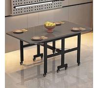 Snaweo Mesa de Cocina Plegable, Mesa Rectangular Tipo Mariposa, Mesas de Comedor Plegables y Ajustables, Mesas de Cocina Extensibles de Madera Que Ahorran Espacio(Color2,130x80cm/51.2x31.5in)