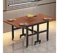 Snaweo Mesa de Cocina Plegable, Mesa Rectangular Tipo Mariposa, Mesas de Comedor Plegables y Ajustables, Mesas de Cocina Extensibles de Madera Que Ahorran Espacio(Color1,120x70cm/47.2x27.6in)