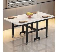 Snaweo Mesa de Cocina Plegable, Mesa Rectangular Tipo Mariposa, Mesas de Comedor Plegables y Ajustables, Mesas de Cocina Extensibles de Madera Que Ahorran Espacio(Color3,120x70cm/47.2x27.6in)