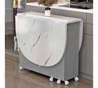 Snaweo Mesa de Comedor Plegable MóVil, Mesa de Cocina Abatible Convertible con Espacio de Almacenamiento, Mesas de Comedor Extensible, Mesas de Comedors Plegables Multiusos Que Ahorran Espacio(Color3)