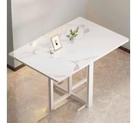 Snaweo Mesa de Comedor Plegable Ultrafina con Patas Ajustables y Soporte AnticaíDas, Mesa Extensible MultifuncióN Que Ahorra Espacio, for Espacios PequeñOs.(Color1,120x80cm/47.2x31.5in)