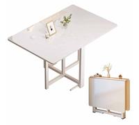 Snaweo Mesa de Comedor Plegable Ultrafina con Patas Ajustables y Soporte AnticaíDas, Mesa Extensible MultifuncióN Que Ahorra Espacio, for Espacios PequeñOs.(Color3,120x60cm/47.2x23.6in)