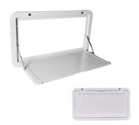 Snaweo Mesa Plegable For Caravana, Mesa De Camping Para RV, De Aleación De Aluminio De Primera Calidad, Con Cerradura For Caravanas, Furgonetas, Autocaravanas Y Remolques De Viaje(Wit,80x45cm/32x18in)