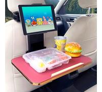 Snaweo Mesa Plegable, Mesa De Camping para RV, Bandeja Plegable For Asiento De Coche, con Soporte For Tableta/teléfono Móvil, Bandejas Portátiles For El Respaldo del Asiento(Rosso,Tablet Holder)