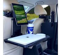 Snaweo Mesa Plegable, Mesa De Camping para RV, Bandeja Plegable For Asiento De Coche, con Soporte For Tableta/teléfono Móvil, Bandejas Portátiles For El Respaldo del Asiento(Nero,Tablet Holder)