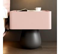 Snaweo Mesita de Noche de Madera con Cajones, Mesitas de Noches con Almacenamiento, Mesa Auxiliar Versátil, Mueble de Almacenamiento for Sala de Estar Y Oficina(Pink,45cm/17.72in)