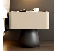 Snaweo Mesita de Noche de Madera con Cajones, Mesitas de Noches con Almacenamiento, Mesa Auxiliar Versátil, Mueble de Almacenamiento for Sala de Estar Y Oficina(Khaki,50cm/19.69in)