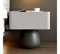 Snaweo Mesita de Noche de Madera con Cajones, Mesitas de Noches con Almacenamiento, Mesa Auxiliar Versátil, Mueble de Almacenamiento for Sala de Estar Y Oficina(Light Gray,50cm/19.69in)