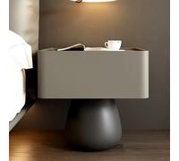 Snaweo Mesita de Noche de Madera con Cajones, Mesitas de Noches con Almacenamiento, Mesa Auxiliar Versátil, Mueble de Almacenamiento for Sala de Estar Y Oficina(Simple Gray,40cm/15.75in)