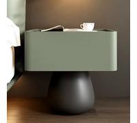 Snaweo Mesita de Noche de Madera con Cajones, Mesitas de Noches con Almacenamiento, Mesa Auxiliar Versátil, Mueble de Almacenamiento for Sala de Estar Y Oficina(Green,45cm/17.72in)