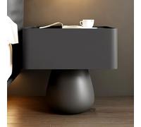 Snaweo Mesita de Noche de Madera con Cajones, Mesitas de Noches con Almacenamiento, Mesa Auxiliar Versátil, Mueble de Almacenamiento for Sala de Estar Y Oficina(Dark Gray,45cm/17.72in)