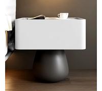 Snaweo Mesita de Noche de Madera con Cajones, Mesitas de Noches con Almacenamiento, Mesa Auxiliar Versátil, Mueble de Almacenamiento for Sala de Estar Y Oficina(Pure White,45cm/17.72in)