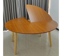 Snaweo Tablero de Mesa Plegable Redondo, Extensor de Madera, Tableros de Mesa Plegables Grandes, Tableros de Mesa Redondos Plegables, Sin Patas, FáCil de Guardar(Color3,130cm/51.18in)