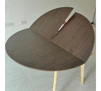 Snaweo Tablero de Mesa Plegable Redondo, Extensor de Madera, Tableros de Mesa Plegables Grandes, Tableros de Mesa Redondos Plegables, Sin Patas, FáCil de Guardar(Color1,130cm/51.18in)