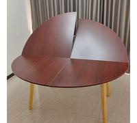 Snaweo Tablero de Mesa Plegable Redondo, Extensor de Madera, Tableros de Mesa Plegables Grandes, Tableros de Mesa Redondos Plegables, Sin Patas, FáCil de Guardar(Color5,130cm/51.18in)