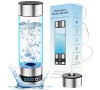 snawowo Botella de agua de hidrógeno, capacidad de 460 ml, agua de hidrógeno portátil, con pantalla LED, temporizador digital, tecnología de electrólisis SPE/PEM, mejora del bienestar para fitness e